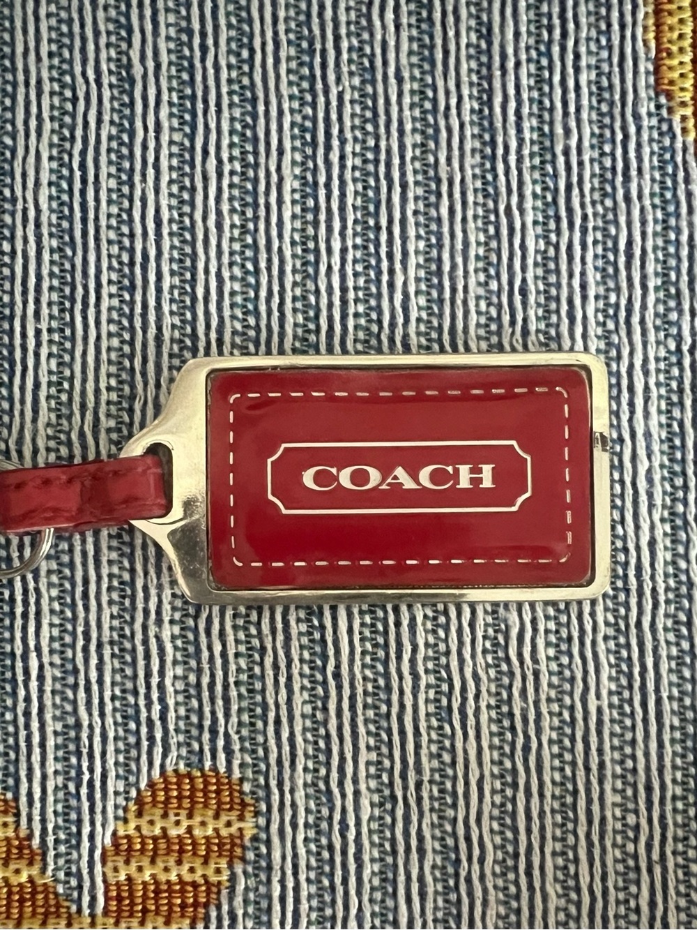 Coach Silver Metal Logo Accessory